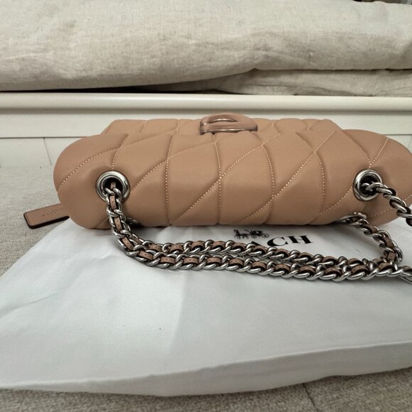 NWT Coach Tabby Shouder bag 26 with quilting Buff Nude Handbag Bag Purse - Picture 12 of 14